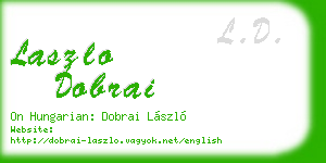 laszlo dobrai business card